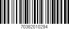 Código de barras (EAN, GTIN, SKU, ISBN): '70382010294'