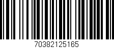 Código de barras (EAN, GTIN, SKU, ISBN): '70382125165'
