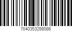 Código de barras (EAN, GTIN, SKU, ISBN): '7040353288086'
