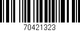 Código de barras (EAN, GTIN, SKU, ISBN): '70421323'