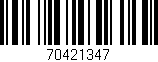 Código de barras (EAN, GTIN, SKU, ISBN): '70421347'