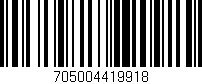 Código de barras (EAN, GTIN, SKU, ISBN): '705004419918'