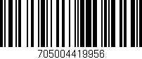 Código de barras (EAN, GTIN, SKU, ISBN): '705004419956'