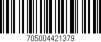 Código de barras (EAN, GTIN, SKU, ISBN): '705004421379'