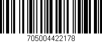 Código de barras (EAN, GTIN, SKU, ISBN): '705004422178'