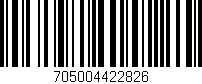 Código de barras (EAN, GTIN, SKU, ISBN): '705004422826'