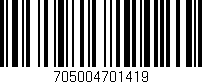 Código de barras (EAN, GTIN, SKU, ISBN): '705004701419'