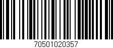 Código de barras (EAN, GTIN, SKU, ISBN): '70501020357'