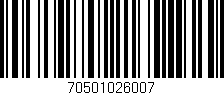 Código de barras (EAN, GTIN, SKU, ISBN): '70501026007'