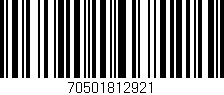 Código de barras (EAN, GTIN, SKU, ISBN): '70501812921'