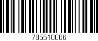 Código de barras (EAN, GTIN, SKU, ISBN): '705510006'