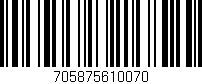 Código de barras (EAN, GTIN, SKU, ISBN): '705875610070'