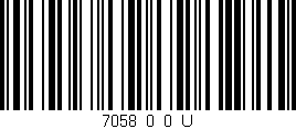 Código de barras (EAN, GTIN, SKU, ISBN): '7058_0_0_U'