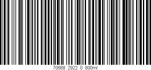 Código de barras (EAN, GTIN, SKU, ISBN): '70668_2922_0_800ml'