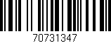 Código de barras (EAN, GTIN, SKU, ISBN): '70731347'