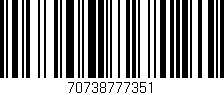Código de barras (EAN, GTIN, SKU, ISBN): '70738777351'