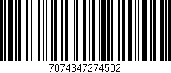 Código de barras (EAN, GTIN, SKU, ISBN): '7074347274502'