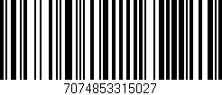 Código de barras (EAN, GTIN, SKU, ISBN): '7074853315027'