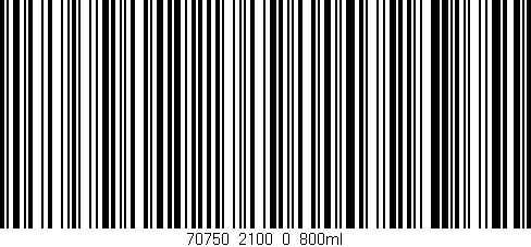 Código de barras (EAN, GTIN, SKU, ISBN): '70750_2100_0_800ml'