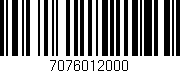 Código de barras (EAN, GTIN, SKU, ISBN): '7076012000'