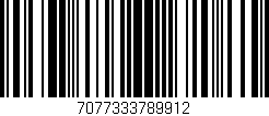 Código de barras (EAN, GTIN, SKU, ISBN): '7077333789912'