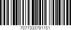 Código de barras (EAN, GTIN, SKU, ISBN): '7077333791151'