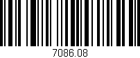 Código de barras (EAN, GTIN, SKU, ISBN): '7086.08'