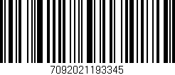 Código de barras (EAN, GTIN, SKU, ISBN): '7092021193345'