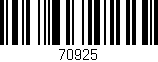 Código de barras (EAN, GTIN, SKU, ISBN): '70925'