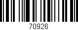 Código de barras (EAN, GTIN, SKU, ISBN): '70926'