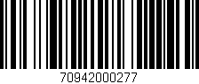 Código de barras (EAN, GTIN, SKU, ISBN): '70942000277'