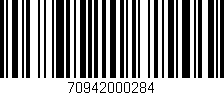 Código de barras (EAN, GTIN, SKU, ISBN): '70942000284'