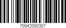 Código de barras (EAN, GTIN, SKU, ISBN): '70942000307'