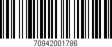 Código de barras (EAN, GTIN, SKU, ISBN): '70942001786'