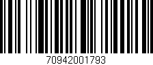 Código de barras (EAN, GTIN, SKU, ISBN): '70942001793'