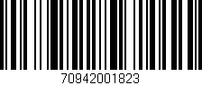 Código de barras (EAN, GTIN, SKU, ISBN): '70942001823'