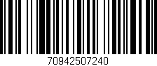 Código de barras (EAN, GTIN, SKU, ISBN): '70942507240'