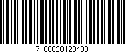 Código de barras (EAN, GTIN, SKU, ISBN): '7100820120438'