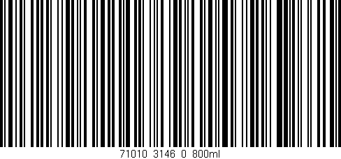 Código de barras (EAN, GTIN, SKU, ISBN): '71010_3146_0_800ml'