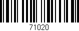 Código de barras (EAN, GTIN, SKU, ISBN): '71020'