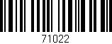 Código de barras (EAN, GTIN, SKU, ISBN): '71022'