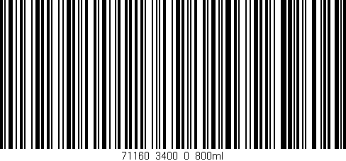 Código de barras (EAN, GTIN, SKU, ISBN): '71160_3400_0_800ml'