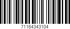 Código de barras (EAN, GTIN, SKU, ISBN): '71164343104'