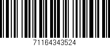 Código de barras (EAN, GTIN, SKU, ISBN): '71164343524'
