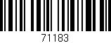 Código de barras (EAN, GTIN, SKU, ISBN): '71183'