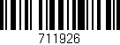 Código de barras (EAN, GTIN, SKU, ISBN): '711926'