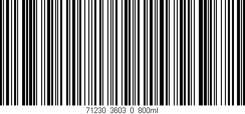 Código de barras (EAN, GTIN, SKU, ISBN): '71230_3603_0_800ml'