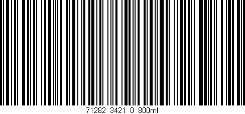 Código de barras (EAN, GTIN, SKU, ISBN): '71282_3421_0_800ml'