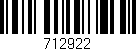 Código de barras (EAN, GTIN, SKU, ISBN): '712922'