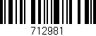 Código de barras (EAN, GTIN, SKU, ISBN): '712981'